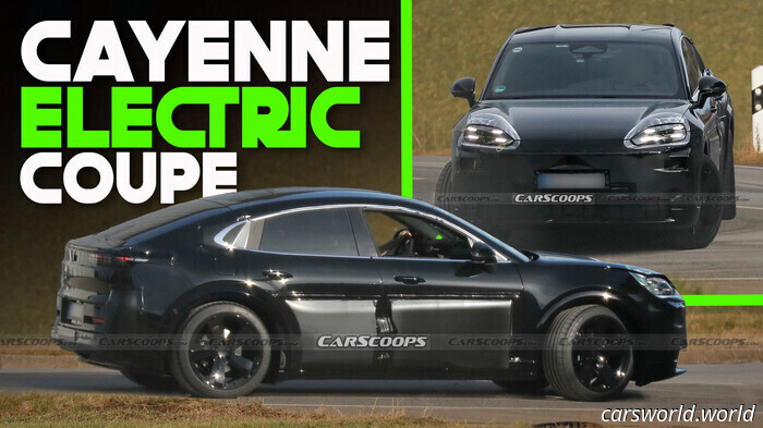 2027 Porsche Cayenne Coupe Caught on Camera in Electric Version | Carscoops